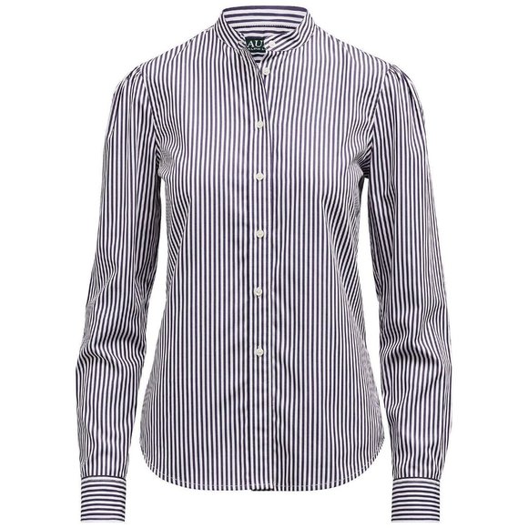 NEW Lauren Ralph Lauren Purple Striped Shirt - Picture 4 of 4